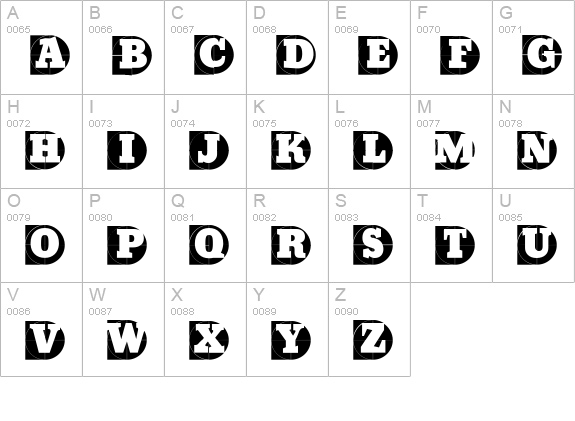 GridConcreteDue uppercase A-Z preview
