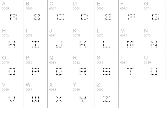 Gridder-POS uppercase A-Z preview