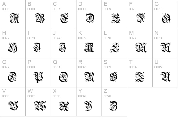 Griffin Regular uppercase A-Z preview