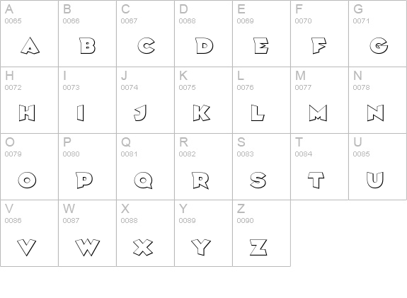 Griffin-Shaded uppercase A-Z preview