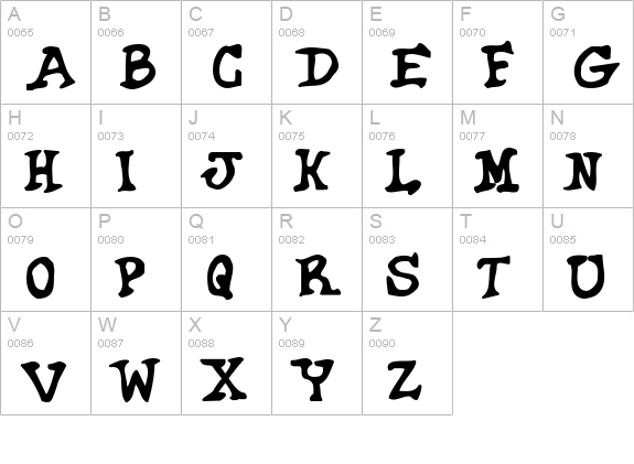 GriffinBold uppercase A-Z preview