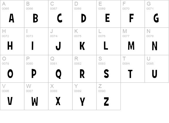 GrilledCheese BTN Cn uppercase A-Z preview