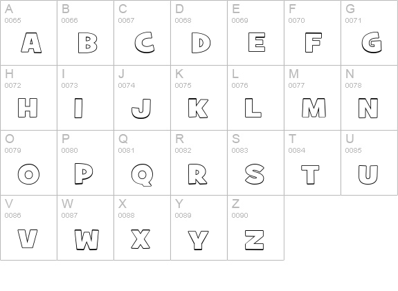GrilledCheese BTN Out Wide uppercase A-Z preview