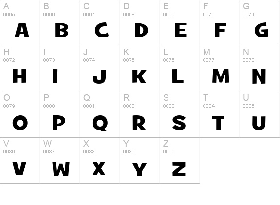GrilledCheese BTN Wide uppercase A-Z preview
