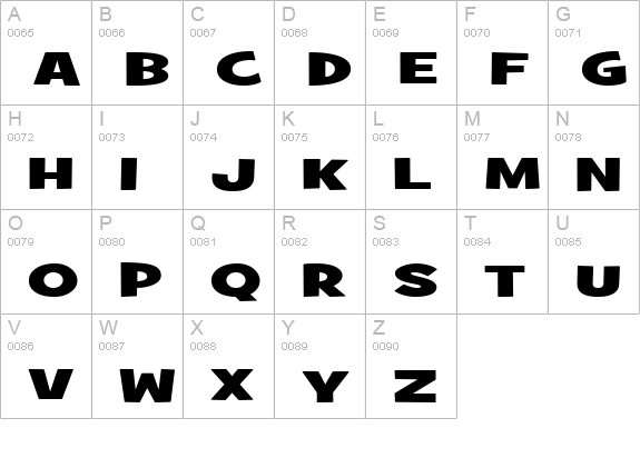 GrilledCheese BTN Wide Blk uppercase A-Z preview