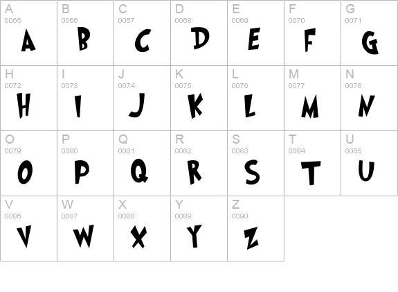 Grinched uppercase A-Z preview