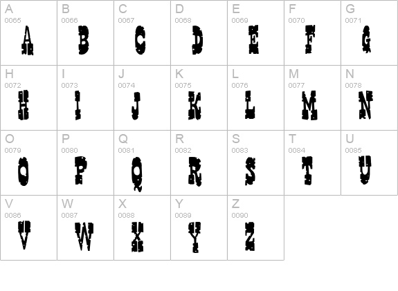 Gringo Nights uppercase A-Z preview