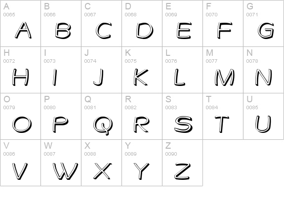 Gringotts Golden uppercase A-Z preview