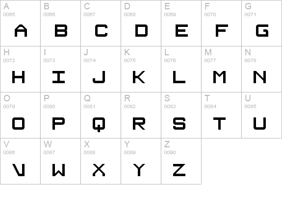 Grishenko NBP Regular uppercase A-Z preview