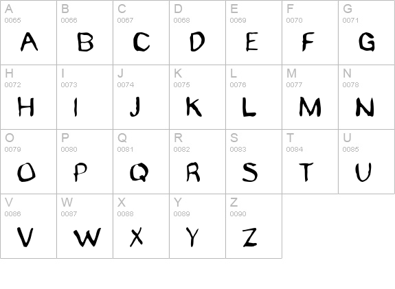 Gritzpop uppercase A-Z preview