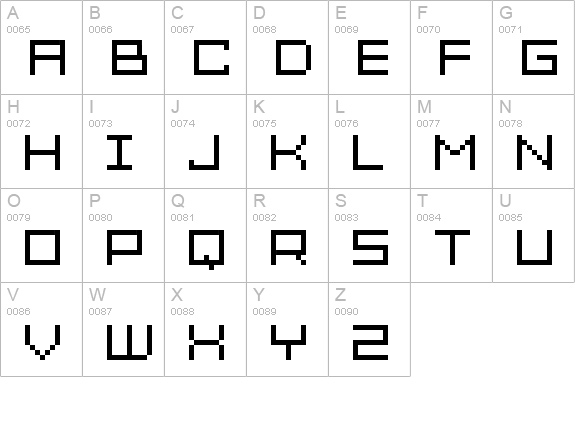 Grixel Acme 7 Wide Xtnd uppercase A-Z preview