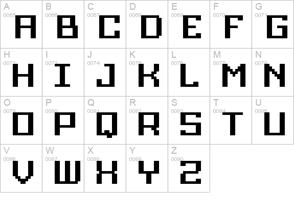 Grixel Acme 9 Regular Bold uppercase A-Z preview