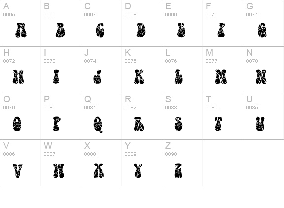 GrooveyCracked Normal uppercase A-Z preview