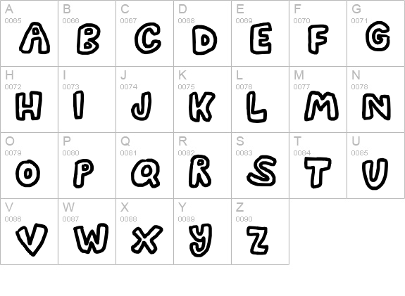 GROOVY uppercase A-Z preview