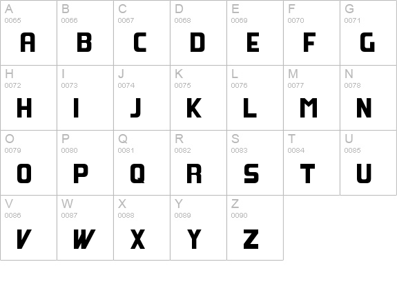 Groovy Fast uppercase A-Z preview