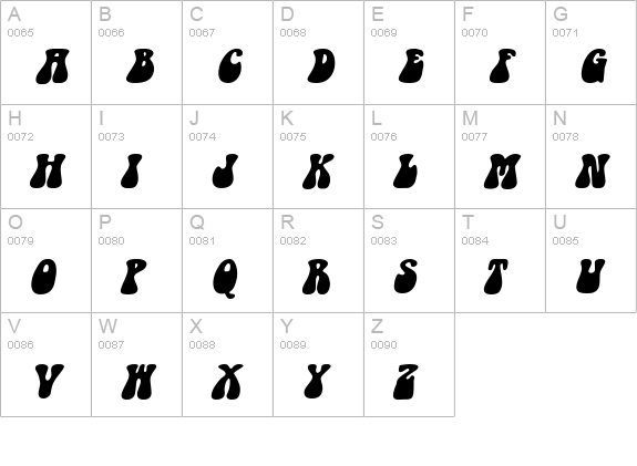 GroovyExtended Italic uppercase A-Z preview
