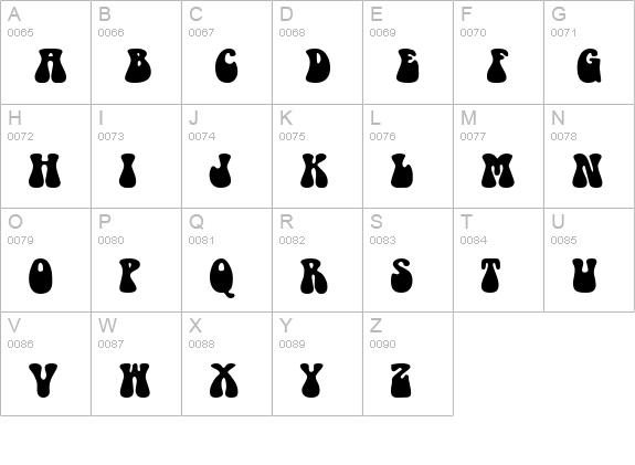 GroovyExtended Normal uppercase A-Z preview