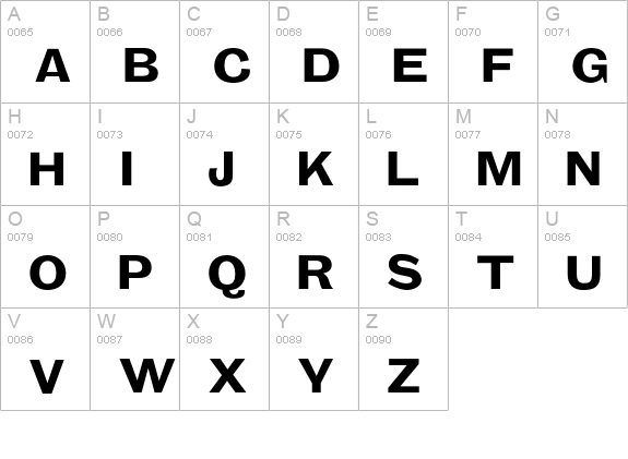 GroschenExtended uppercase A-Z preview