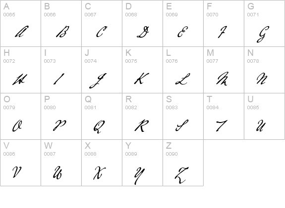 Grosvenor uppercase A-Z preview