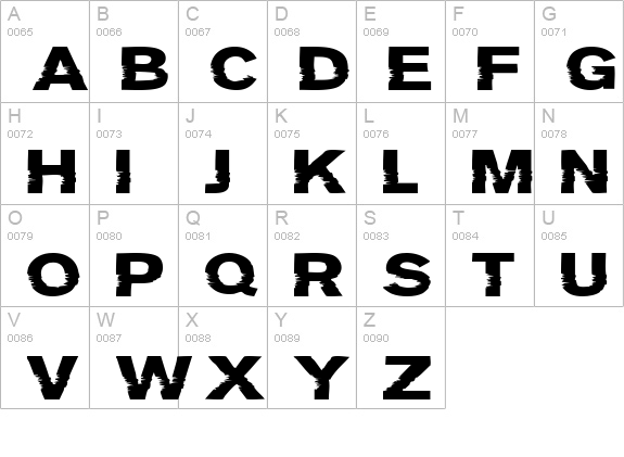 Groteski Bold uppercase A-Z preview