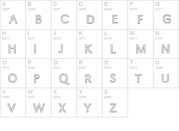 GroteskOu-Light-Regular uppercase A-Z preview