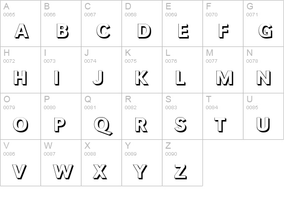 GroteskSh-Medium-Regular uppercase A-Z preview