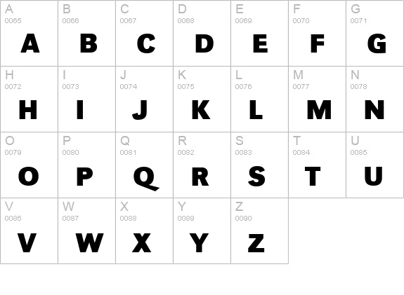 GroteskStd-Bold-Regular uppercase A-Z preview