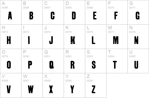 GrotRough uppercase A-Z preview
