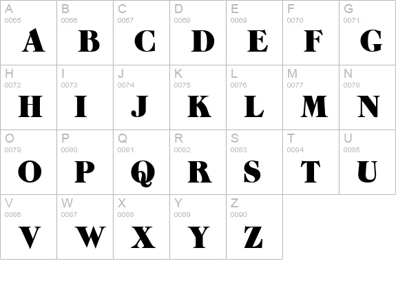 Grouch Regular uppercase A-Z preview
