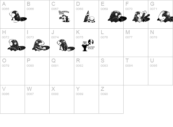 groundhog uppercase A-Z preview