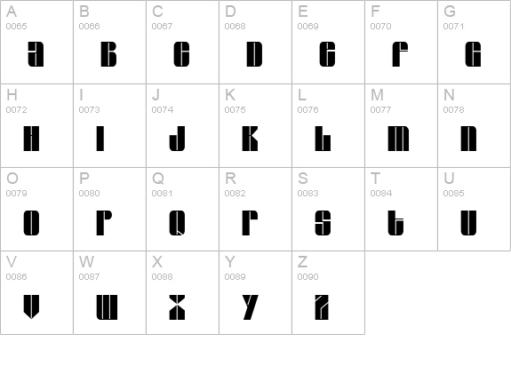 GroverThin Regular uppercase A-Z preview