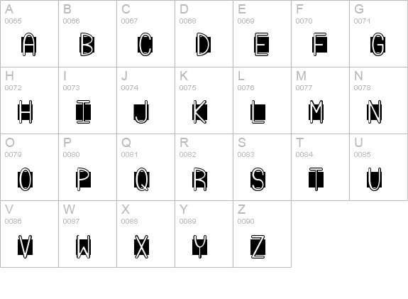Grudge 2 BRK uppercase A-Z preview