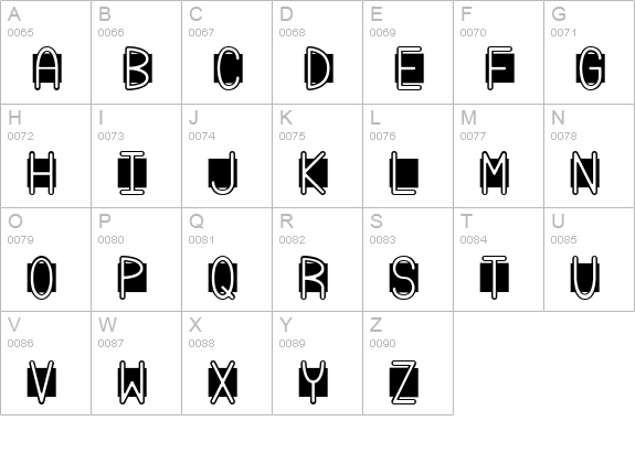 Grudge BRK uppercase A-Z preview
