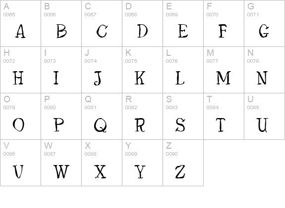Grundee uppercase A-Z preview