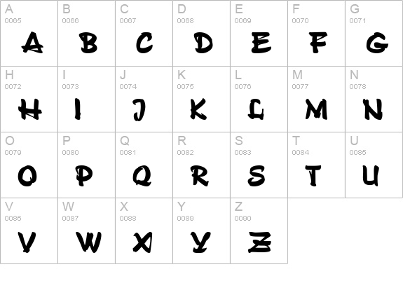 GrunionScript Bold uppercase A-Z preview