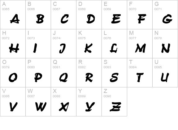 GrunionScript Bold Italic uppercase A-Z preview