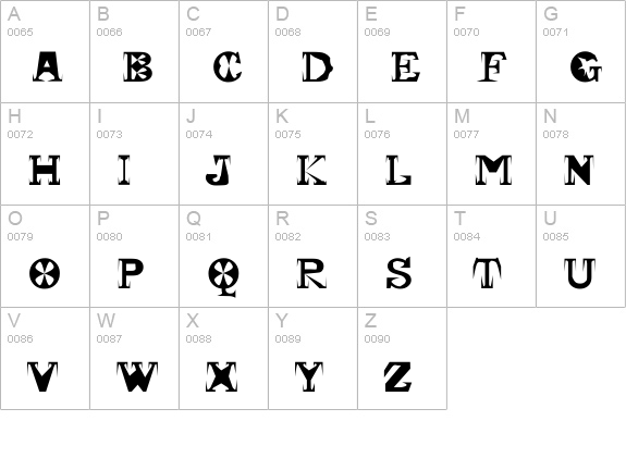 Gscript uppercase A-Z preview