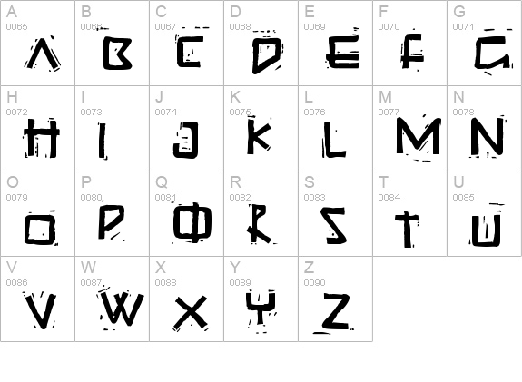 Guadalupe uppercase A-Z preview