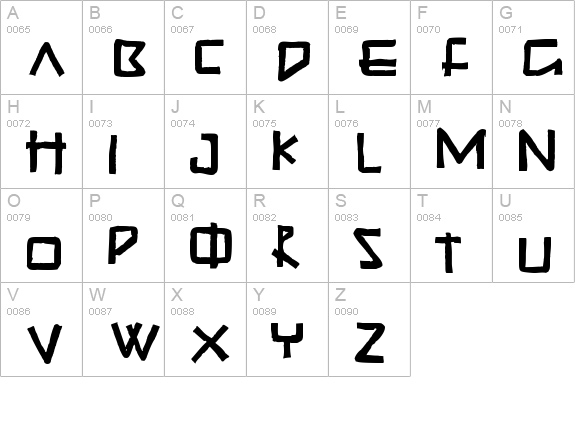 GuadalupeDos uppercase A-Z preview