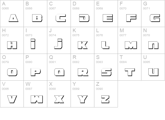 Guardian Shadow uppercase A-Z preview