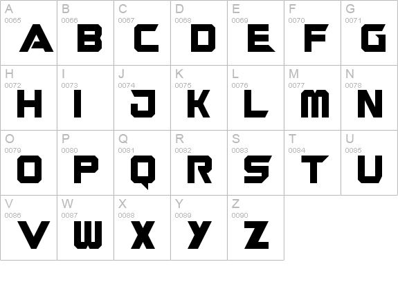 Guardians Regular uppercase A-Z preview