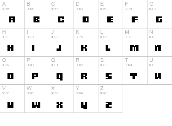 Gubblebum BlacknBlocky uppercase A-Z preview