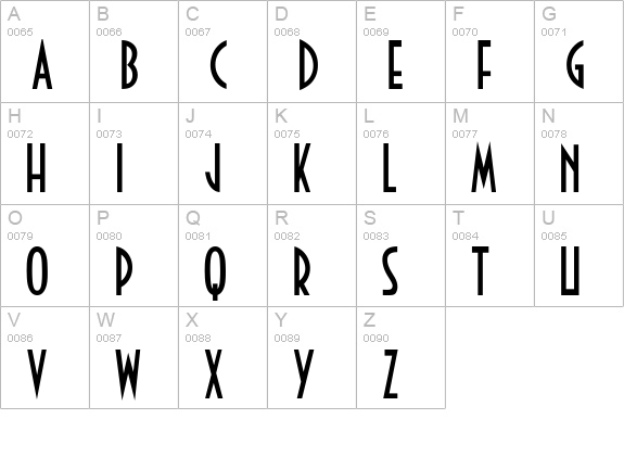 Guest Check uppercase A-Z preview
