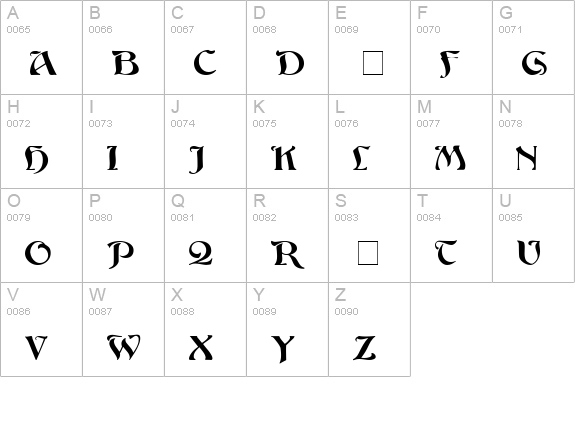 Guildenstern Normal uppercase A-Z preview