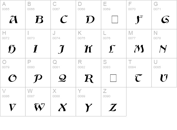 Guildenstern Oblique uppercase A-Z preview