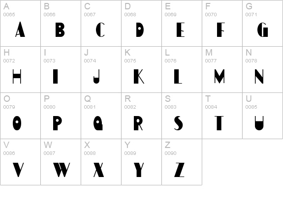Gulfstream NF uppercase A-Z preview
