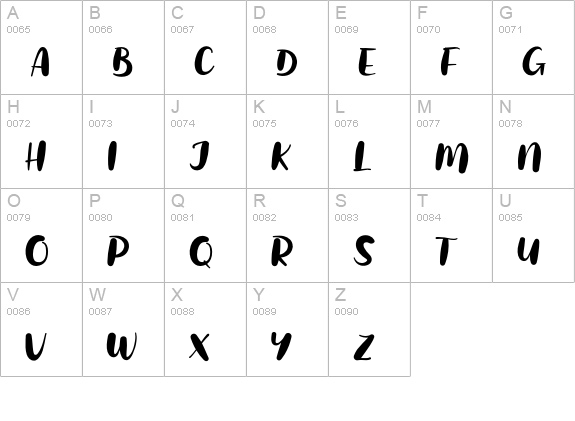 Gullick uppercase A-Z preview