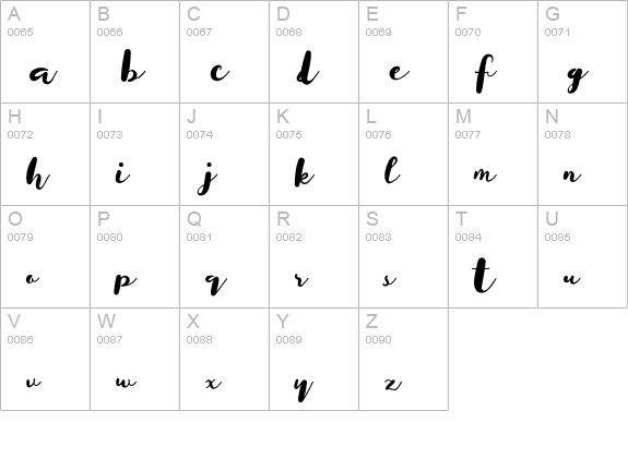 GullickAlt uppercase A-Z preview