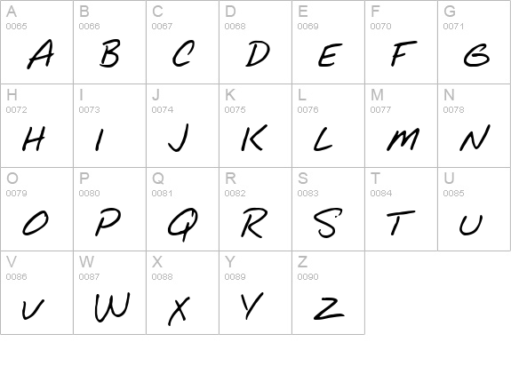 Gulliver uppercase A-Z preview
