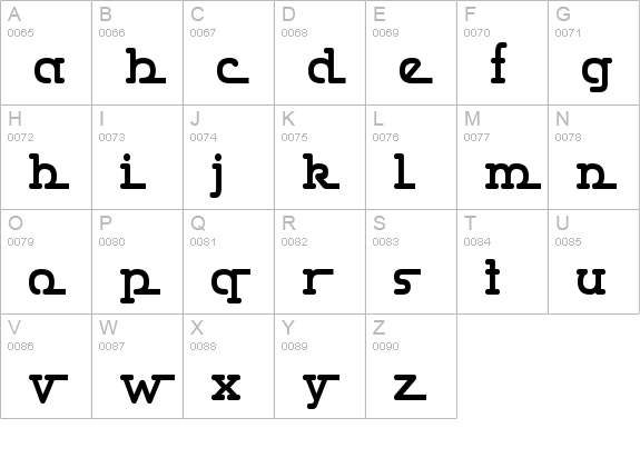 Gumbercules uppercase A-Z preview